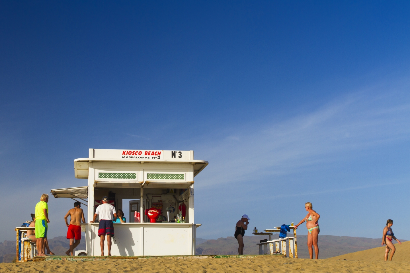 nudist kiosk at Maspalomas beach