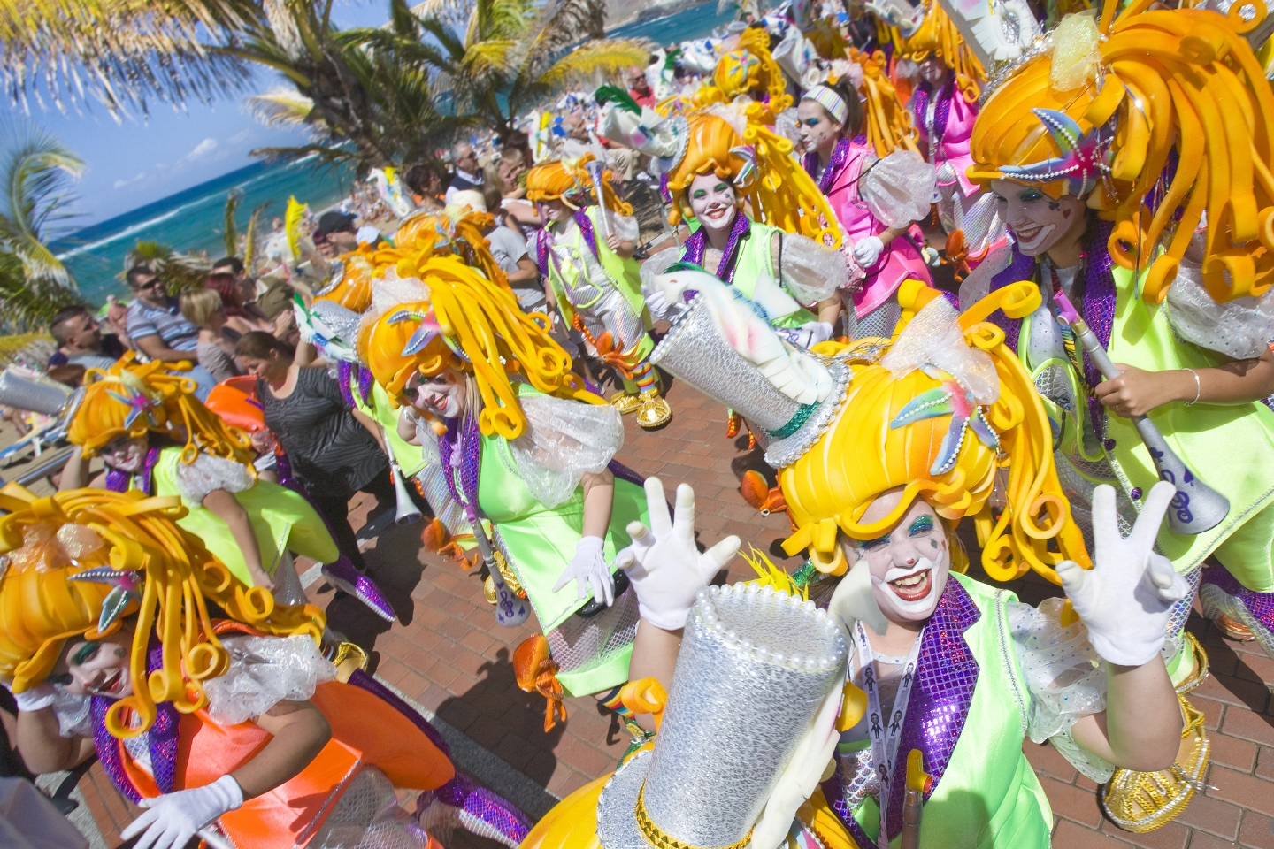 Las Palmas carnival on the beachfront