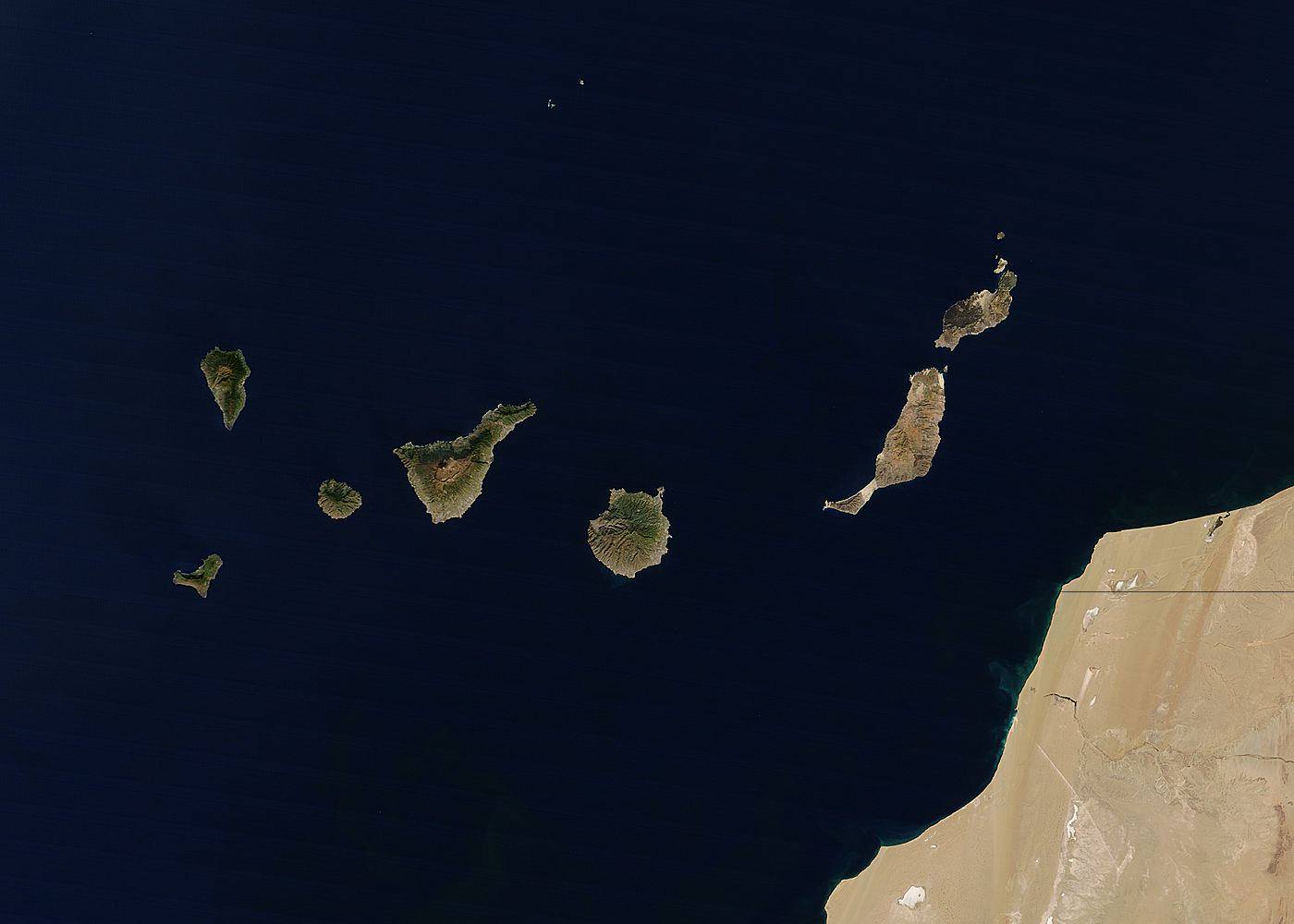 Clear skies over the Canary Islands