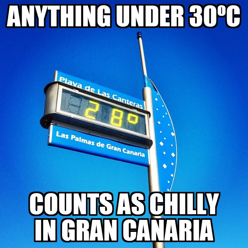 Free Gran Canaria weather meme
