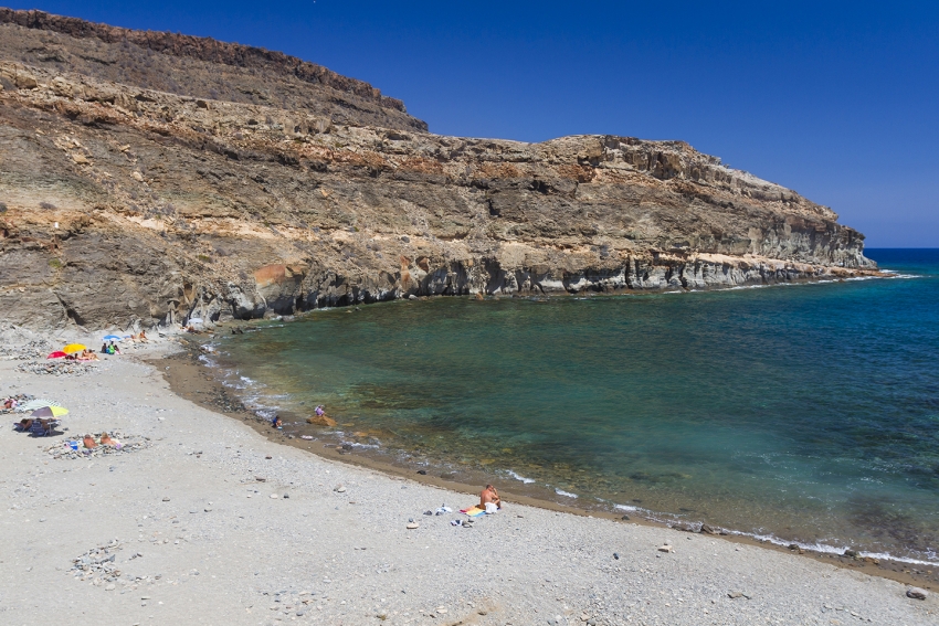 Medio Almud nudist beach in south Gran Canaria