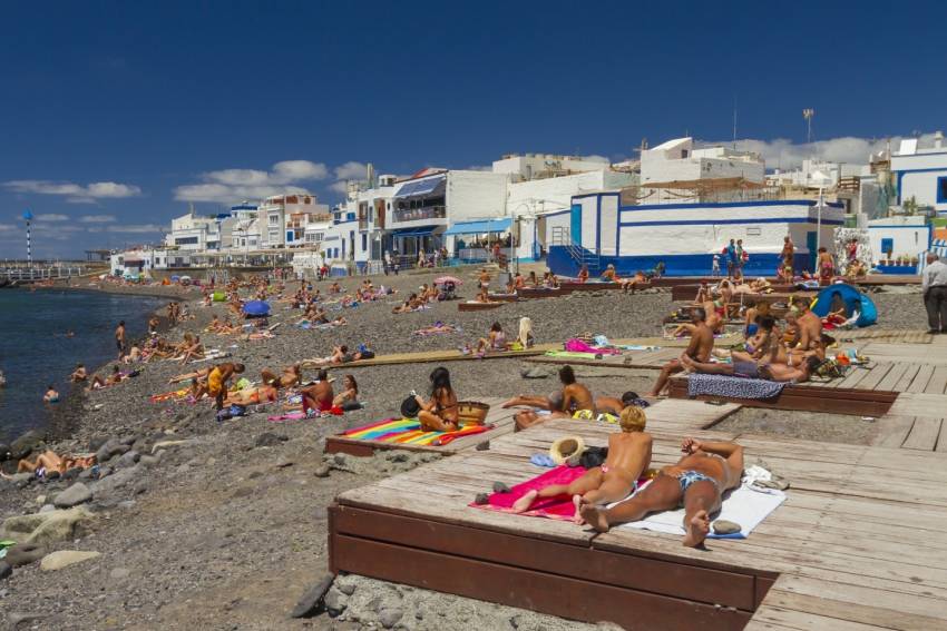 Puerto de las Nieves beach in north west Gran Canaria