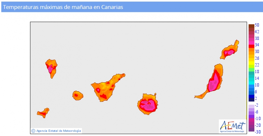 High temperatures forecast in Gran Canaria this week